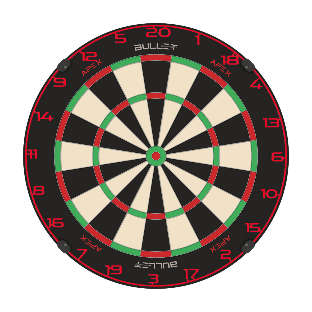 Pierścień z numerem tarczy do darta Bullet Dies ist ein Bild eines Dartboard-Zahlenrings in Rot. Der Dateiname ist BT1000120_Bullet_Dartboard_Zahlenring_Rot_2.