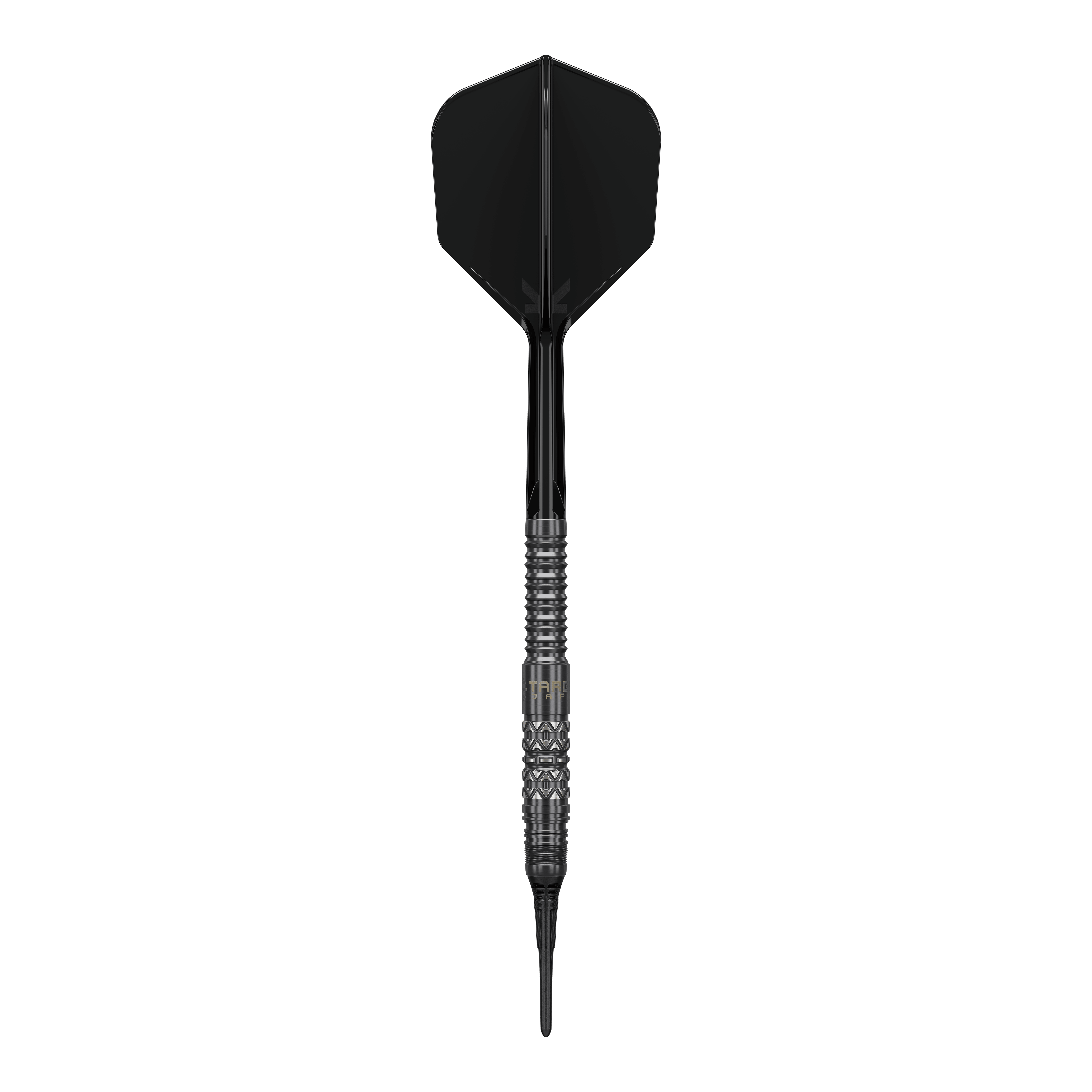 Lotki miękkie Target Black Marque Creed - 21,5 g Abbildung der Target Black Marque Creed Softdarts mit einem Gewicht von 21,5g. Die Besonderheiten der Darts sind gut erkennbar.