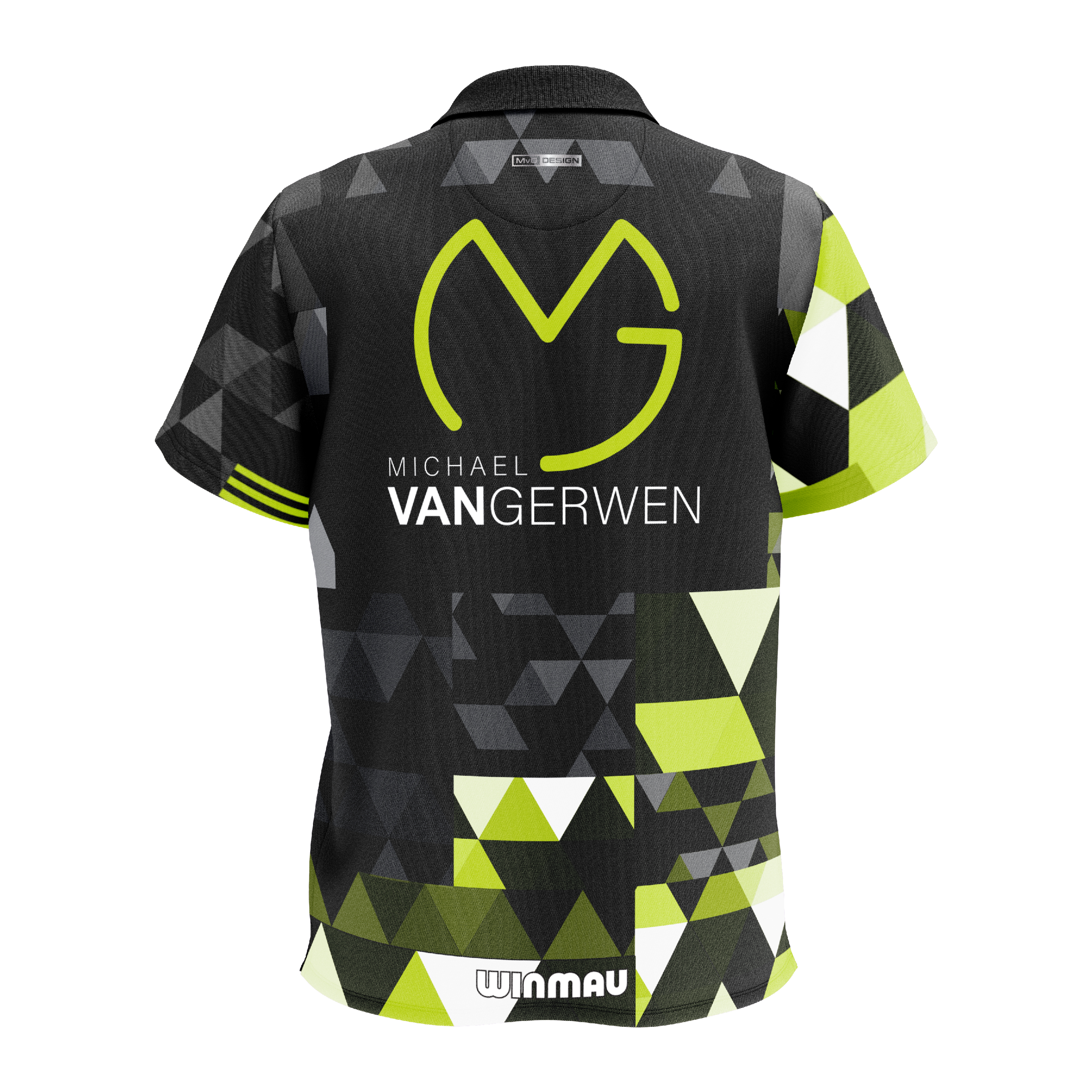 Hier ist das Winmau Michael Van Gerwen Fan-Edition Poloshirt abgebildet. Das Poloshirt richtet sich an alle Fans von Michael Van Gerwen.