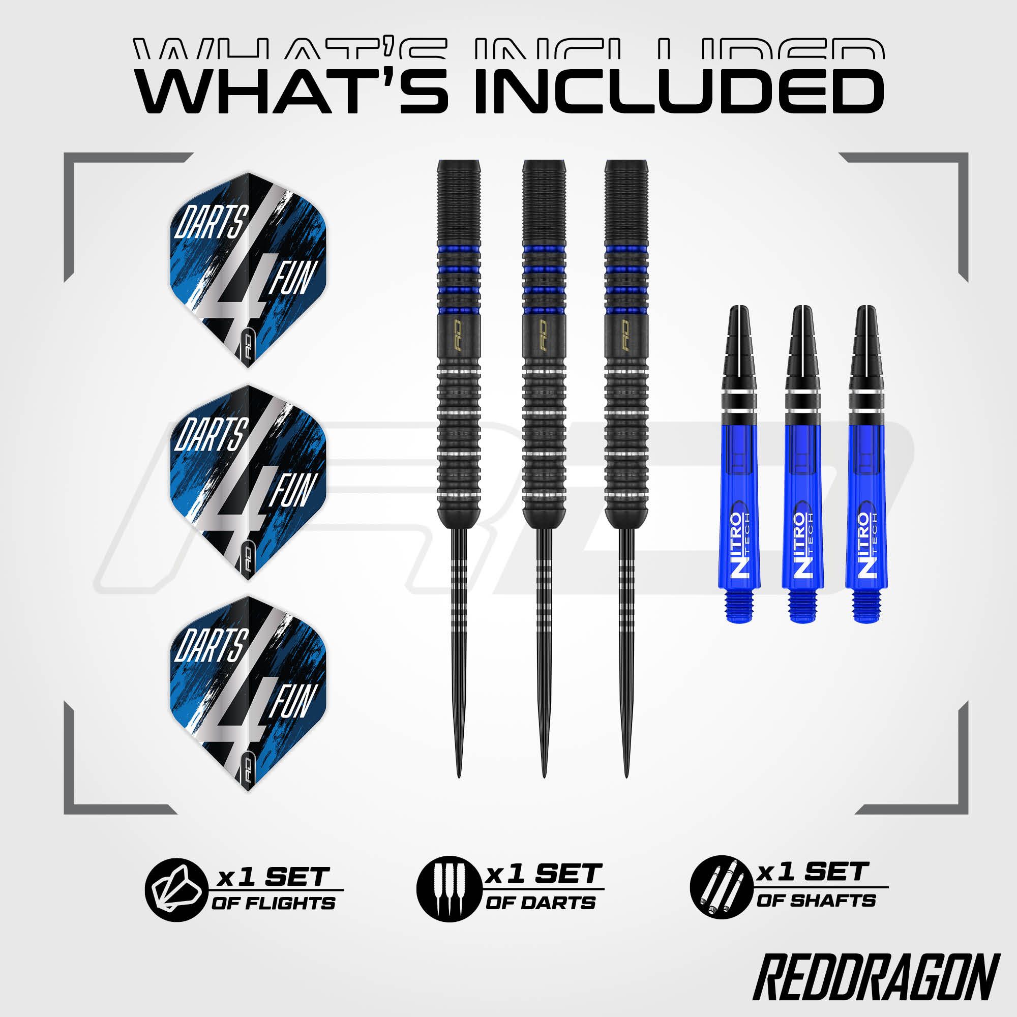 Red Dragon David Williams V1 Steeldarts - 23g Abgebildet sind Red Dragon David Williams V1 Steeldarts - 23g. Die Steeldarts zeichnen sich durch hochwertige Verarbeitung aus.