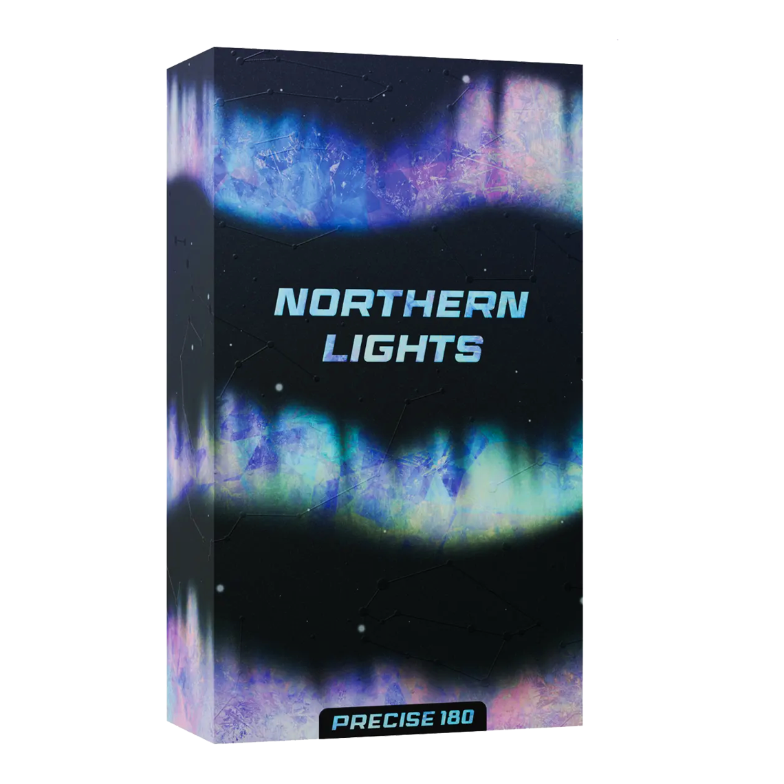 Das Foto zeigt die Precise 180 Northern Lights Steeldarts. Der Artikel ist für enthusiastische Dartspieler geeignet.