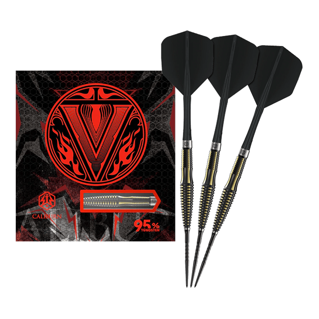 Stalowe lotki Caliburn V-Series V1 Hier ist das Produkt Caliburn V-Series V1 Steeldarts zu sehen. Sie bieten eine zuverlässige Leistung beim Dartspiel.