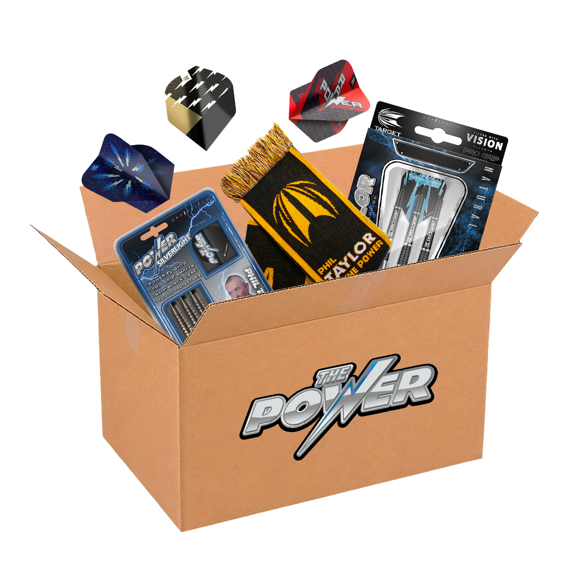 McDart Mystery Box - Phil Taylor Softdart Zu sehen ist die McDart Mystery Box - Phil Taylor Softdart. Das Produkt richtet sich an Fans von Phil Taylor Softdarts.
