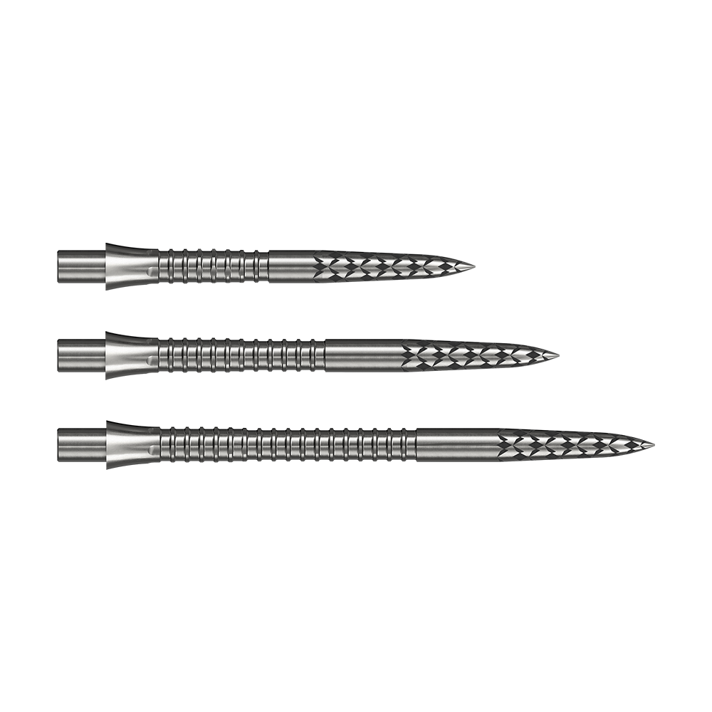 Końcówki do lotek Mission Caliburn EVO z logo GV – srebrne Mission Caliburn EVO Dartspitzen GV-Logo in Silber. Diese Dartspitzen sind hochwertiges Zubehör für das Darts-Spiel.