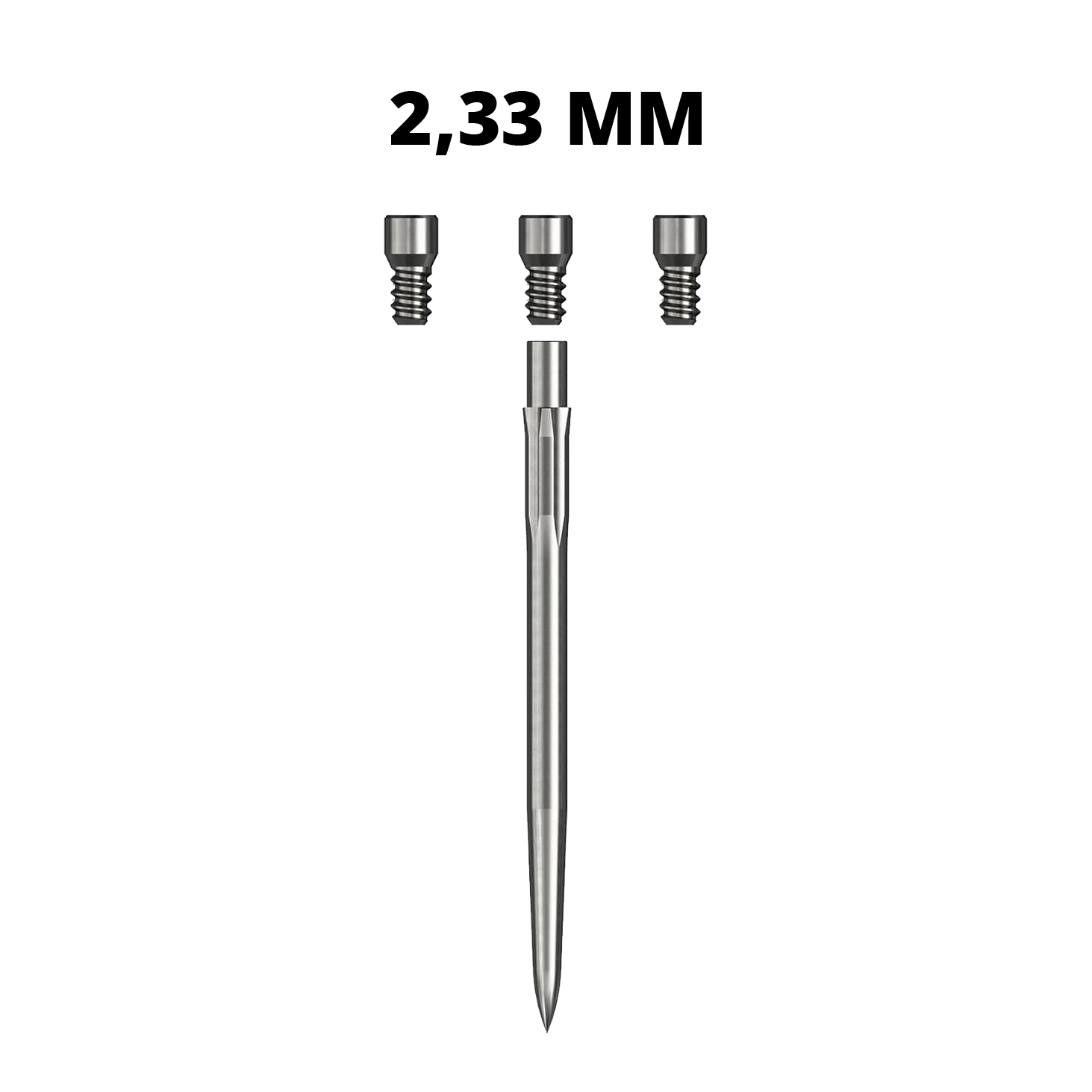 Zawory systemu Caliburn Abgebildet sind Caliburn Evo System Steeldartspitzen vom Typ Spigot, 23,3mm. Diese Spitzen sind speziell für Steeldarts entwickelt.