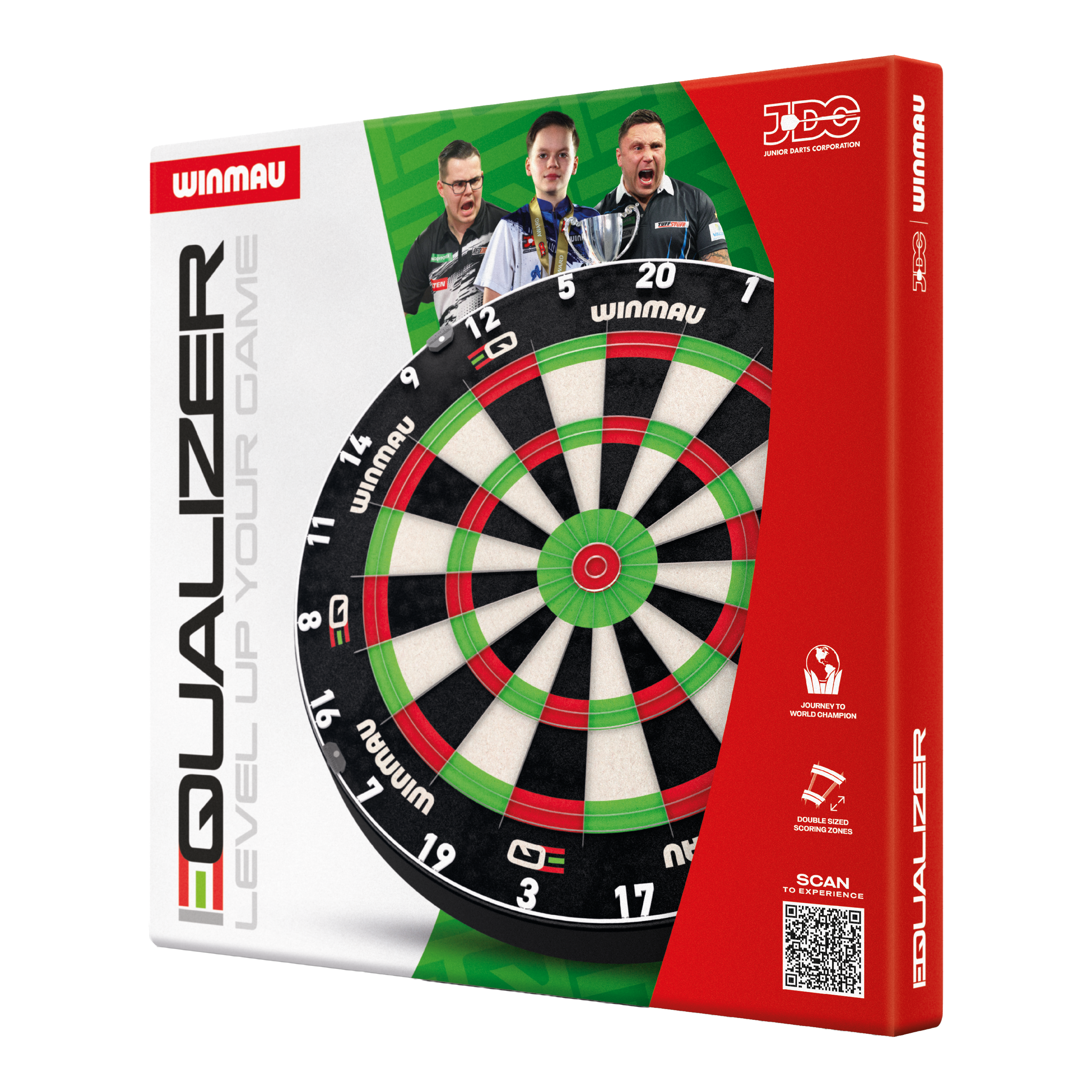 Stalowa tarcza do darta Winmau Equalizer Zu sehen ist das Winmau Equalizer Steeldartboard. Es bietet eine robuste Oberfläche für präzises Dartspiel.