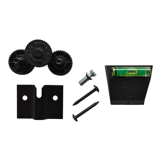 Zestaw montażowy Winmau Blade X do montażu na ścianie Das Foto zeigt das Winmau Blade X Fixing Set Wandbefestigung. Es handelt sich um eine Wandhalterung für Dartboards.