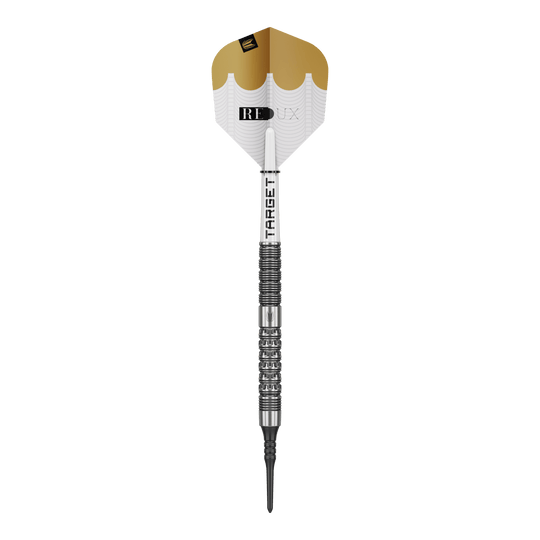 Target Redux 10 miękkich lotek - 18g Target Redux 10 Softdarts - 18g ist auf dem Foto abgebildet. Es handelt sich um hochwertige Softdarts für präzises Werfen.