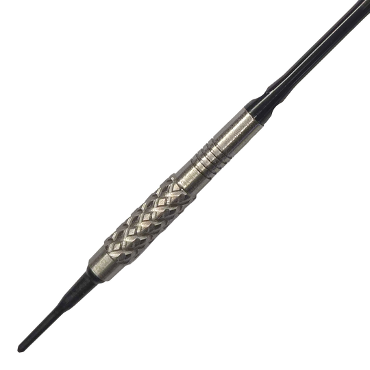 Lotki miękkie McDart 85 Tungsten V4 - 16g Dies ist ein McDart 85er Tungsten V4 Softdart mit einem Gewicht von 16g. Der Dartpfeil hat eine silberne, gerändelte Griffzone für besseren Halt.