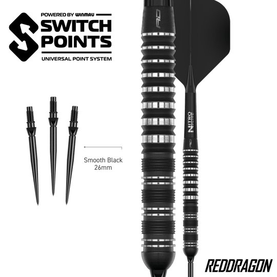 Rzutki stalowe Red Dragon Sable Parallel Switch Point Abgebildet sind die Red Dragon Sable Parallel Switch Point Steeldarts. Präzision und gutes Design zeichnen diese Darts aus.