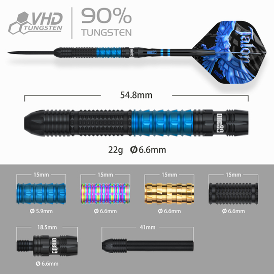 Lotki stalowe One80 Talon T1 Gezeigt werden die One80 Talon Steeldarts. Sie sind ideal für Dartspieler, die Wert auf Genauigkeit legen.
