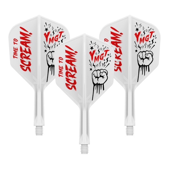 Target Japan K-Flex Scream No6 System wału lotniczego Zu sehen ist das Produkt 410242_Target_Japan_K-Flex_Scream_No6_Flight-Shafts-System_19mm_1Set. Es dürfte sich um einen Dartflight mit Schaftsystem handeln.