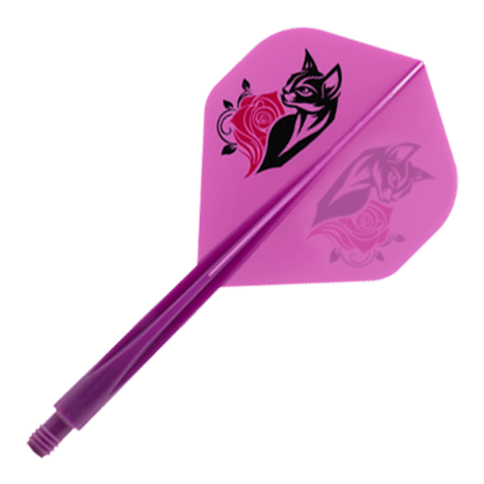 System wału lotniczego Condor AX Black Cat Purple Standard Hier sieht man das Condor AXE Black Cat Purple Standard Flight-Shaft-System. Das Produkt kombiniert Flight und Shaft in einer robusten Einheit.