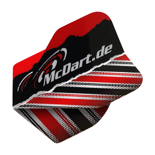 McDart Design V7 Standard Flights Dieses Bild zeigt die McDart Design V7 Standard Flights. Sie werden für den Dartsport verwendet.