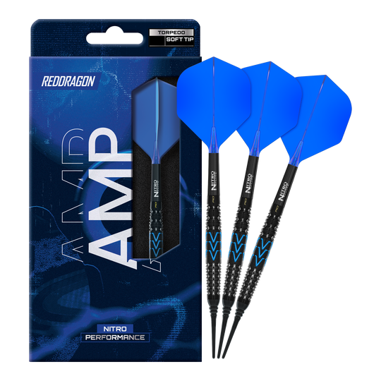 Miękkie lotki Red Dragon Amp Torpedo - 22 g Gezeigt wird ein vollständiger Satz Red Dragon Amp Torpedo Softdarts mit 22g. Das Set eignet sich für das Softdartspiel.