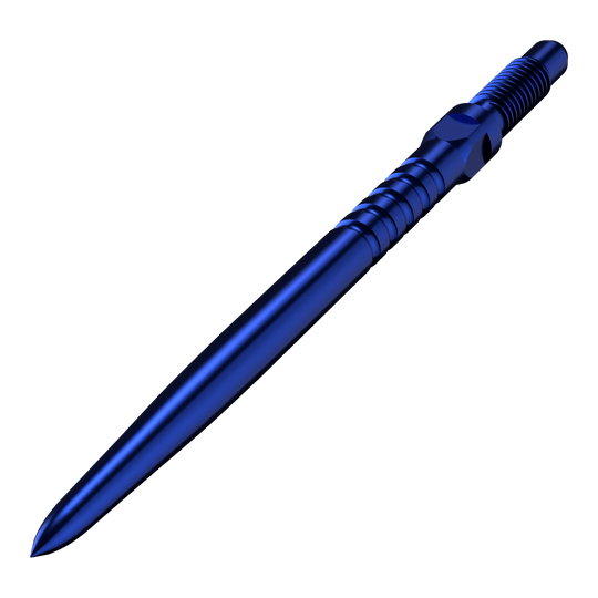 Końcówki do rzutek Bulls NL Convertible Point – z pierścieniowym uchwytem – niebieskie Das Bild zeigt ein Produkt namens BU57713_BullsNL_Convertible_Points_RingedGrip_Blau_32mm_2. Vermutlich ist es ein blauer Dartspitze mit Ringed Grip und 32mm Länge.