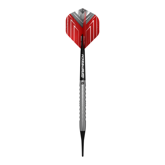 Miękkie lotki GOAT Podium Silver - 18g Das Bild zeigt die GOAT Podium Silver Softdarts mit 18g. Dieses Softdart-Modell ist in Silberfarbe gestaltet.