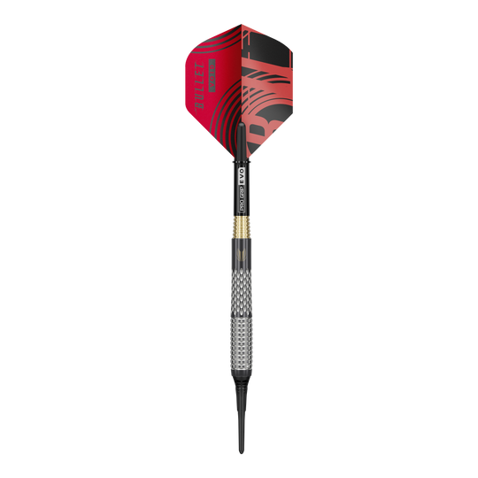 Target Stephen Bunting GEN5 Void Softdarts - 18g Darts werden dargestellt. Das Bild zeigt das Design und die Details dieser Softdarts.