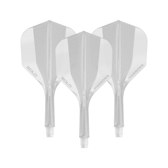 System wału lotniczego Harrows Solo No6 – przezroczysty Zu sehen ist ein Harrows Solo No6 Flight Shaft System in klarer Ausführung, 20mm, als Set. Das Produkt wird als Ersatzteil für Dartpfeile verwendet.