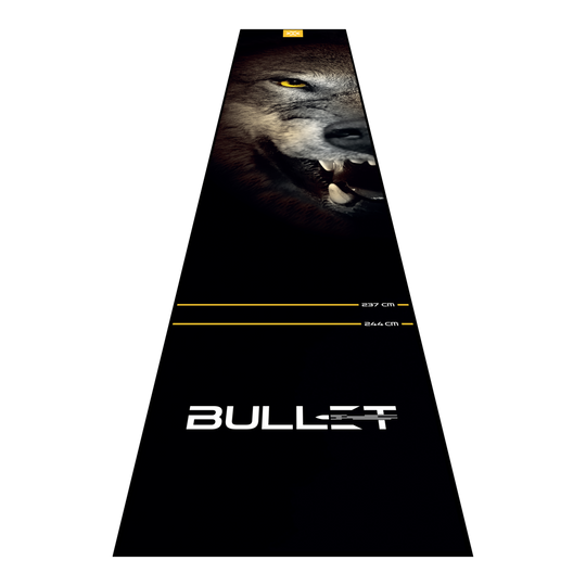 Mata do rzutek Bullet Fang Abgebildet ist die Bullet Fang Dartmatte. Die Matte sorgt für einen sicheren Stand und schützt den Boden beim Dartspielen.