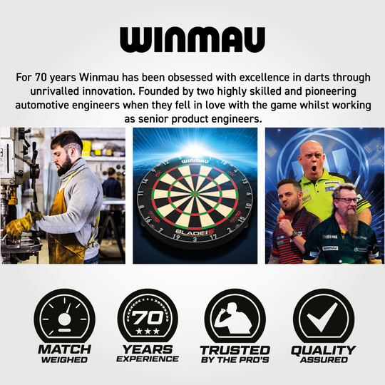 Stalowa tarcza do darta Winmau Equalizer Abgebildet ist das Winmau Equalizer Steeldartboard. Das Dartboard eignet sich ideal für intensives Training und Spiele.