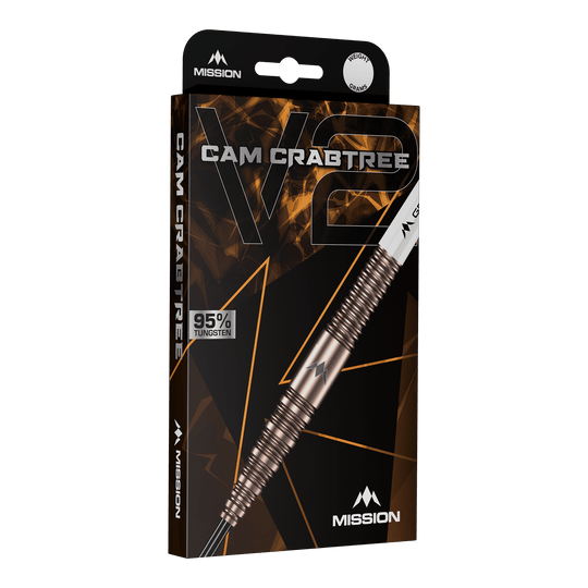Lotki Mission Cam Crabtree V2 ze stali wolframowej 95% Das Bild zeigt die Mission Cam Crabtree V2 95% Tungsten Steeldarts. Diese Darts zeichnen sich durch ihr professionelles Design und hohe Qualität aus.