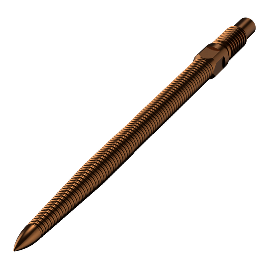 Końcówki do rzutek Bulls NL Convertible Point - Micro Grip - brązowe Abgebildet ist eine einzelne Dartspitze mit MicroGrip in Bronze. Die Länge der Spitze beträgt 32mm.