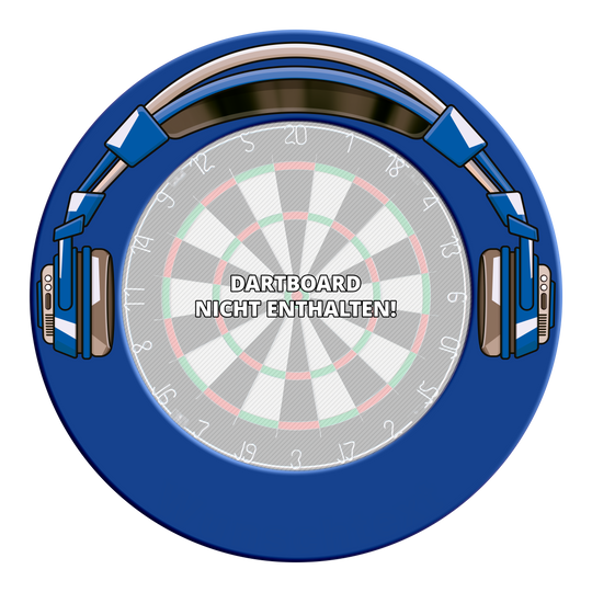Hier ist ein weiteres Bild des MSF-J4 McDart Stereo Dartboard Surrounds in Blau. Es zeigt das Produkt aus einem anderen Blickwinkel.