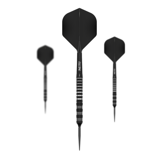 Rzutki stalowe Red Dragon Sable Parallel Switch Point Gezeigt wird ein Set der Red Dragon Sable Parallel Switch Point Steeldarts. Das Set enthält drei Darts in silberner Farbe.