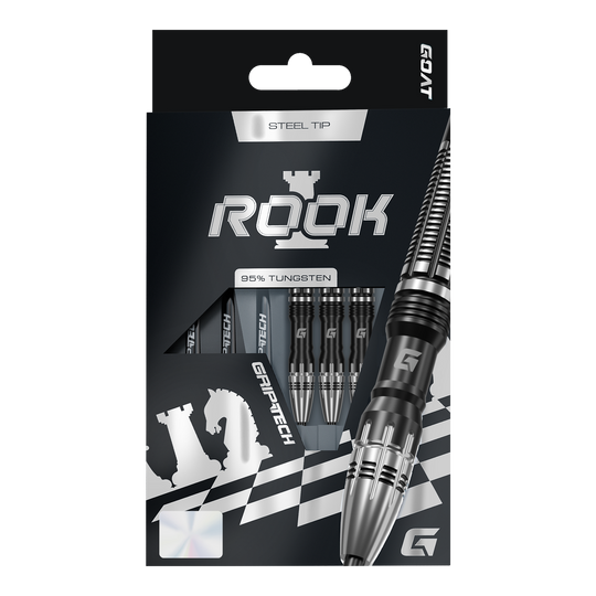 GOAT Rook Steeldarts Das Bild zeigt GOAT Rook Steeldarts. Es handelt sich um hochwertige Steeldart-Pfeile.
