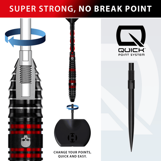 Harrows Ryan Searle 90% Steeldarts Quick Point Steeldarts Abgebildet ist das Produkt Harrows Ryan Searle 90% Steeldarts Quick Point Steeldarts. Die Steeldarts sind hochwertig verarbeitet und speziell für präzises Dartspiel entwickelt.