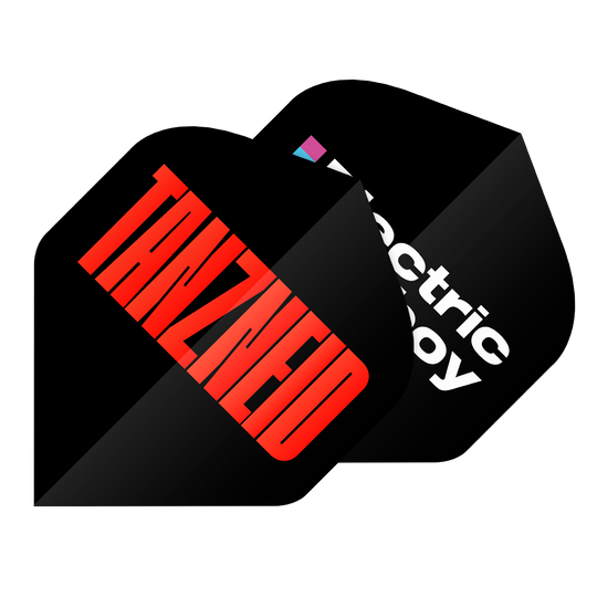 Gezeigt wird das Electric Callboy Tanzneid Flight Pack - 10 Sets. Das Set enthält zehn Dart Flights zum Wechseln.