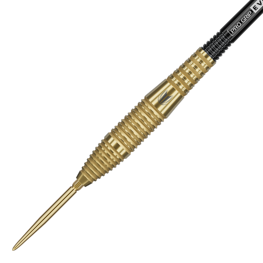 Stalowe lotki Target Bolide Envy 05 Swiss Point Hier sieht man die Target Bolide Envy 05 Swiss Point Steeldarts. Die Darts werden aus einer anderen Perspektive gezeigt, sodass das Design gut erkennbar ist.