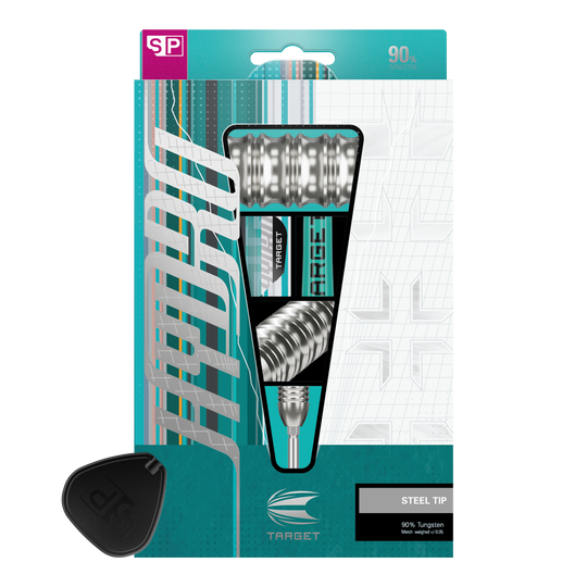 Stalowe lotki Target Hydro 03 Swiss Point Dieses Bild zeigt die Target Hydro 03 Swiss Point Steeldarts. Die Darts sind modern gestaltet und für Dartspieler geeignet.