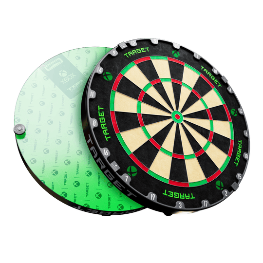 Zestaw Target Xbox Dartboard Surround Zu sehen ist das Target Xbox Dartboard Surround Bundle. Es ist ein Zubehör für Dartspieler zur Erweiterung der Scheibe.