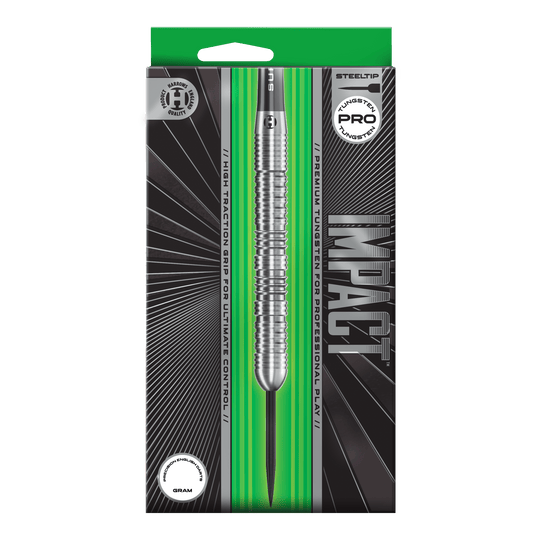Stalowe lotki udarowe Harrows Abgebildet sind Harrows Impact Steeldarts aus einer anderen Perspektive. Die Darts wirken robust und professionell.
