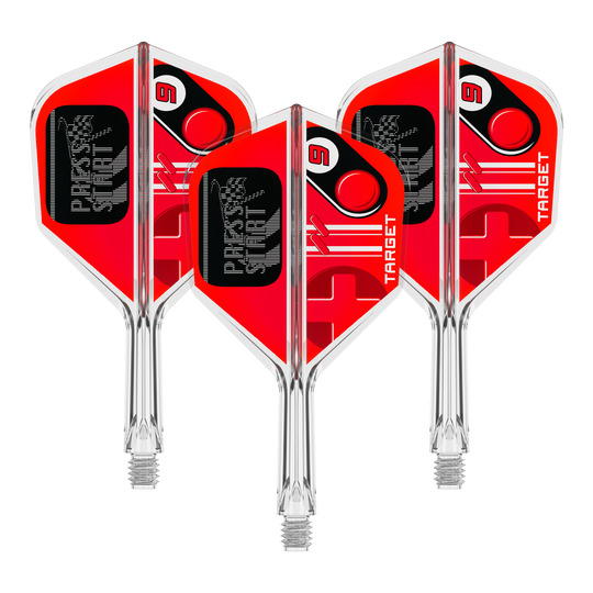 Target K-Flex Press Start No6 Loty Abgebildet ist das Produkt 410582_Target_K-Flex_PressStart_No6_Flights_19mm_1Set. Das Produkt besteht vermutlich aus einem Set von Dart-Flights.