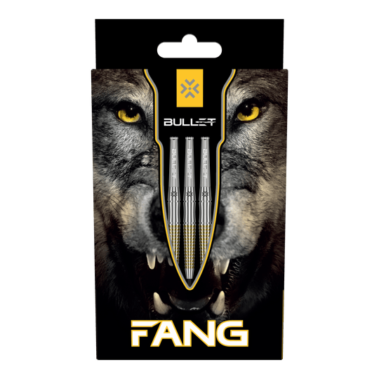 Stalowe lotki Bullet Fang Das Bild zeigt die Bullet Fang Steeldarts. Die Steeldarts sind detailliert abgebildet.