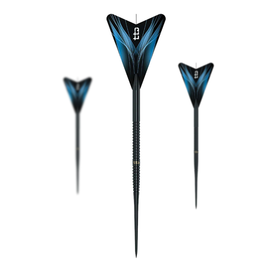 Caliburn TTD Complete Titanium T1 Black Steeldarts - 5g Abgebildet sind die Caliburn TTD Complete Titanium T1 Black Steeldarts - 5g. Die Darts haben ein schwarzes Design und wiegen 5g.
