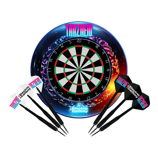 Zestaw Electric Callboy Tanzneid Steel Dartboard and Surround