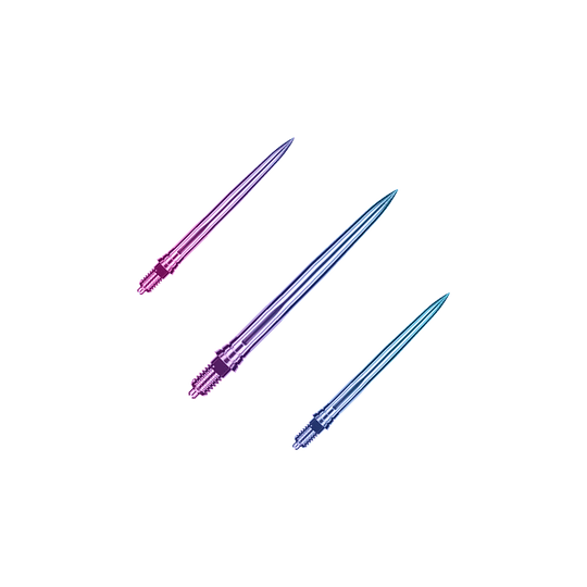 Końcówki do lotek Caliburn EZ-EVO - gładkie - tęczowe Ein Bild mit dem Dateinamen EVO189_Caliburn_EZ-EVO_Dartspitzen_Smooth_Rainbow_28mm_1Set. Es handelt sich wahrscheinlich um ein Set von Dartspitzen in Regenbogenfarben mit 28 mm Länge.