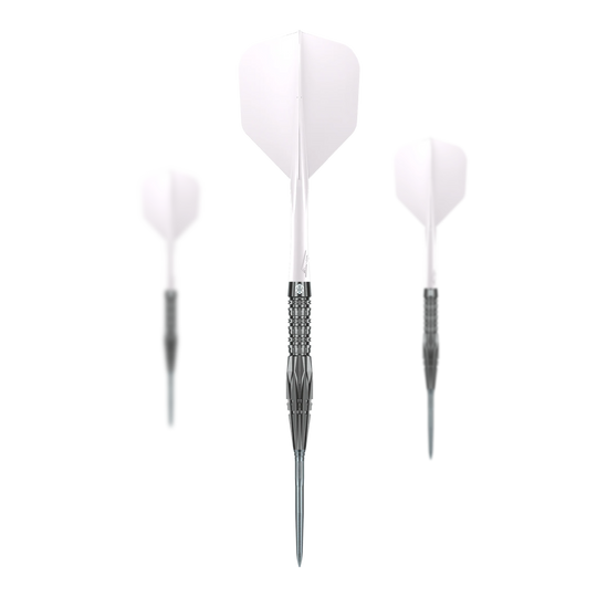 Stalowe lotki Caliburn Prisma P1 - 19,5 g Das Bild zeigt die Caliburn Prisma Steeldarts - 19,5g. Diese Steeldarts sind ein hochwertiges Produkt für Dartspieler.