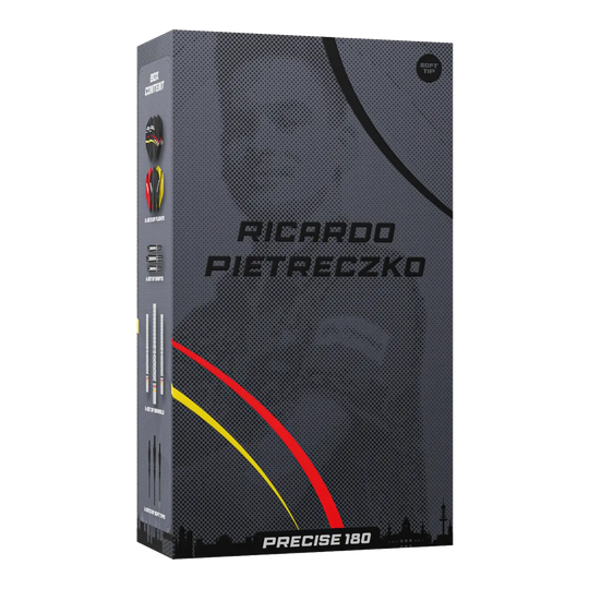 Precise 180 Ricardo Pietreczko GEN1 miękkie lotki Abgebildet sind die Precise 180 Ricardo Pietreczko GEN1 Softdarts. Sie eignen sich ideal für Präzisionswürfe im Softdart-Bereich.