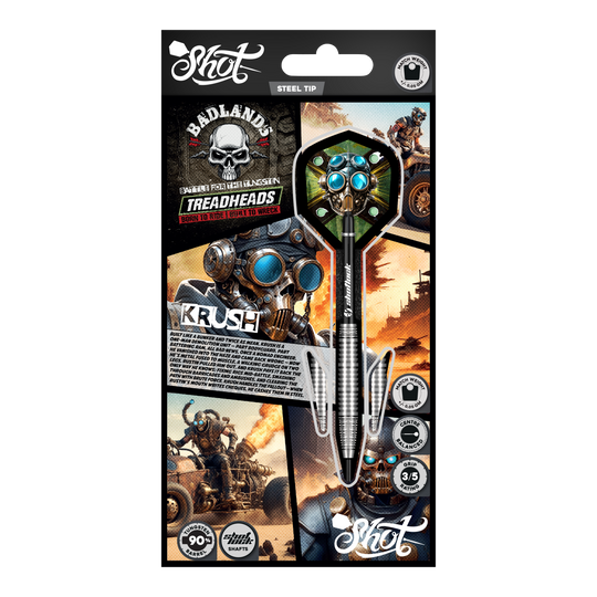 Stalowe lotki Shot Badlands Krush Abgebildet sind die Shot Badlands Krush Steeldarts. Diese Steeldarts sind für ein exaktes Spiel konzipiert.