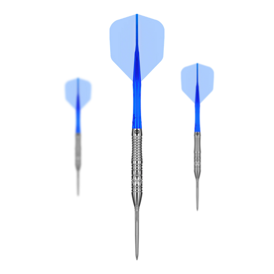 Stalowe lotki Caliburn Rix EZ-EVO R2 Abgebildet sind die Caliburn Rix EZ-EVO R2 Steeldarts als Set. Das Produkt ist für Dartspieler und Sammler interessant.