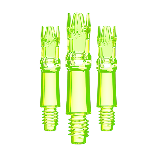 Wałki wymienne L-Style L-System - neonowożółte Ein Set aus gelben leuchtenden Ersatzshafts ist zu sehen. Mehrere Shafts werden eng zusammen präsentiert.