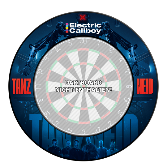 Zu sehen ist vermutlich das Produkt 'EC01 Electric Callboy Tanzneid Dartboard Surround 3'. Es ist ein Schutzring für eine Dart-Scheibe.