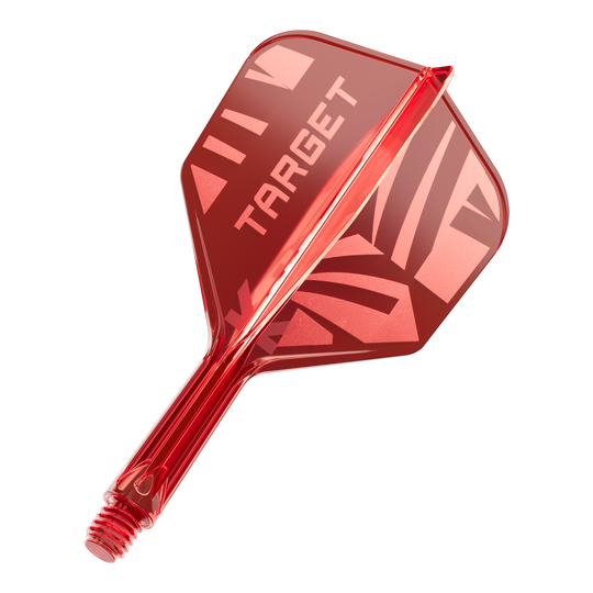 Abgebildet ist ein Target K-Flex Red No6 Flight in 19 mm. Das Produkt ist einzeln zu sehen und farbig.