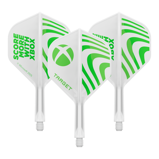 Zu sehen ist ein Dart Flight Set mit dem Dateinamen 410610_Target_Xbox_KFlex_No2_Standard_Flights_19mm_1Set. Das Set enthält mehrere Standard Flights.