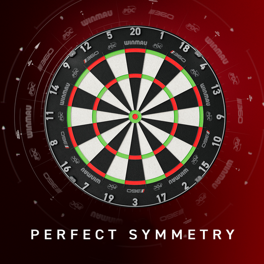 Tarcza do darta Winmau Blade 6 Triple Core 360 ze stali Zu sehen ist wahrscheinlich ein Winmau Blade 360 Steeldartboard mit einer alternativen Ansicht. Das Bild dient zur Produktansicht im Shop.